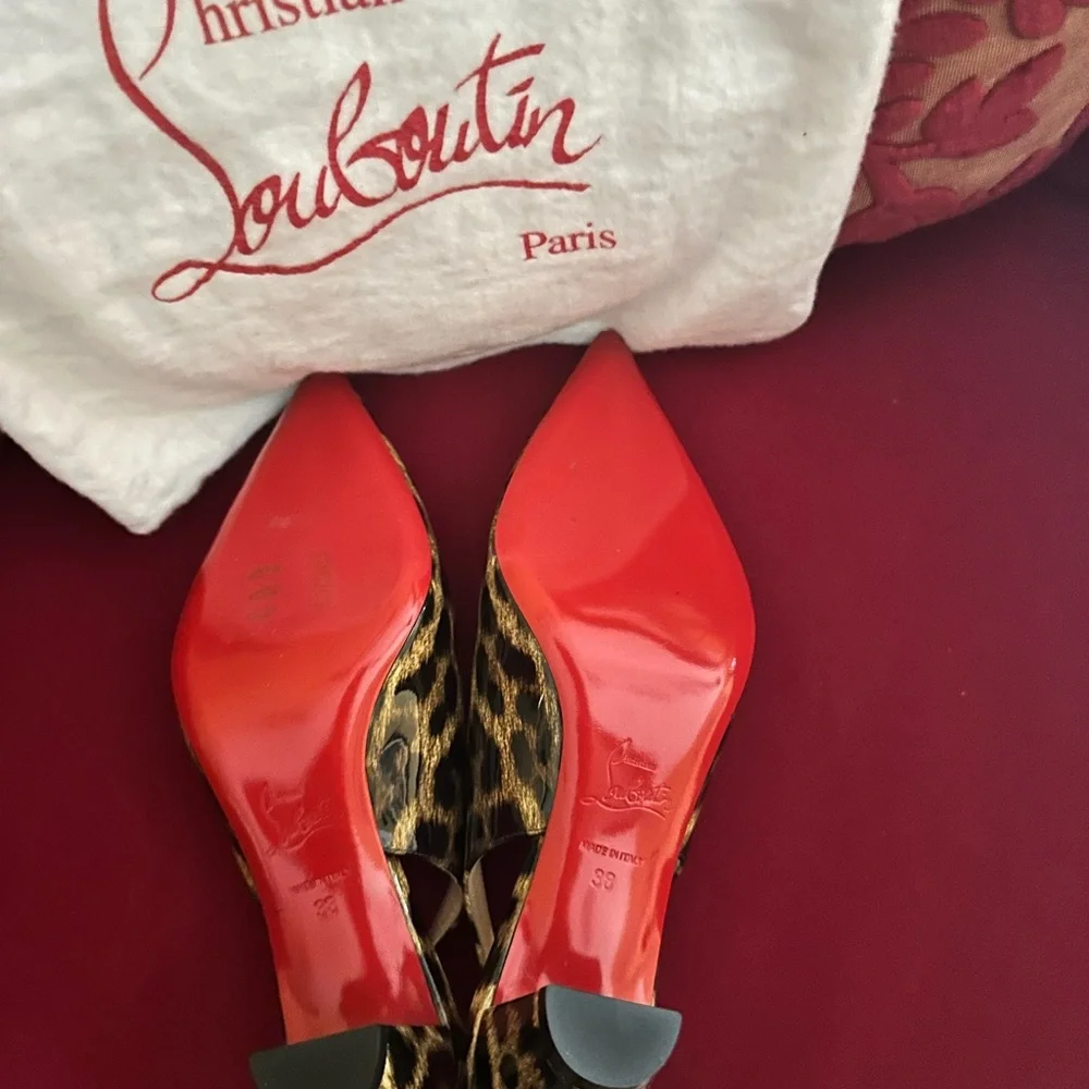 Christian Louboutin Leopard Print Heels - Picture 6 of 8